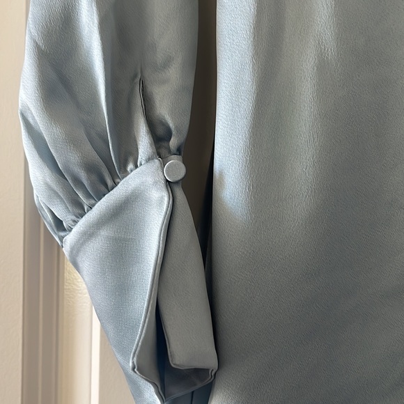 Alice one-shoulder draped satin blouse - Picture 9 of 10